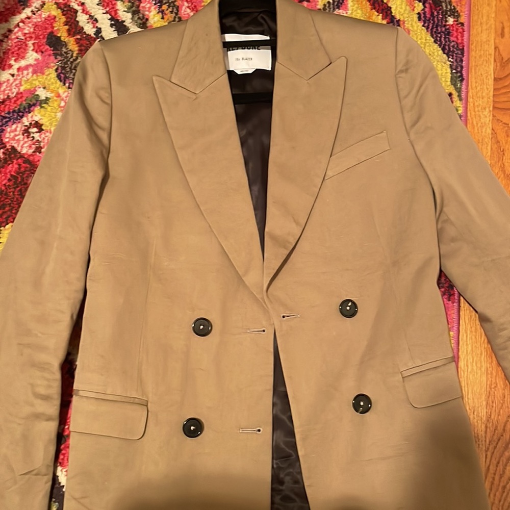 RE/DONE 70s Double Breasted Blazer Sage XS NWT redone - Picture 6 of 8